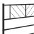 Cadru de pat din metal cu tăblie, negru, 100x200 cm GartenMobel Dekor