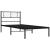 Cadru de pat din metal cu tăblie, negru, 100x200 cm GartenMobel Dekor