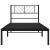 Cadru de pat din metal cu tăblie, negru, 107x203 cm GartenMobel Dekor