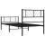 Cadru pat metalic cu tăblii de cap/picioare, negru, 107x203 cm GartenMobel Dekor