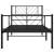 Cadru pat metalic cu tăblii de cap/picioare, negru, 107x203 cm GartenMobel Dekor