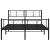 Cadru pat metalic cu tăblie de cap/picioare, negru, 135x190 cm GartenMobel Dekor