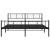 Cadru pat metalic cu tăblii de cap/picioare, negru, 183x213 cm GartenMobel Dekor
