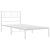 Cadru de pat din metal cu tăblie, alb, 100x200 cm GartenMobel Dekor