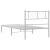 Cadru de pat din metal cu tăblie, alb, 100x200 cm GartenMobel Dekor
