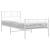 Cadru de pat metalic cu tăblie de cap/picioare, alb, 100x200 cm GartenMobel Dekor
