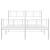 Cadru de pat metalic cu tăblie, alb, 135x190 cm GartenMobel Dekor