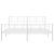 Cadru de pat metalic cu tăblie de cap/picioare, alb, 180x200 cm GartenMobel Dekor