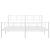 Cadru de pat metalic cu tăblie de cap/picioare, alb, 183x213 cm GartenMobel Dekor