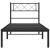 Cadru de pat din metal cu tăblie, negru, 107x203 cm GartenMobel Dekor