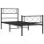 Cadru pat metalic cu tăblii de cap/picioare, negru, 90x190 cm GartenMobel Dekor