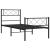 Cadru pat metalic cu tăblii de cap/picioare, negru, 100x190 cm GartenMobel Dekor