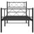 Cadru pat metalic cu tăblii de cap/picioare, negru, 107x203 cm GartenMobel Dekor