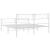 Cadru de pat metalic cu tăblie de cap/picioare, alb, 140x190 cm GartenMobel Dekor