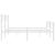 Cadru de pat metalic cu tăblie de cap/picioare, alb, 183x213 cm GartenMobel Dekor