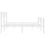 Cadru de pat metalic cu tăblie, alb, 200x200 cm GartenMobel Dekor