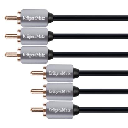 CABLU 3RCA-3RCA 1.8M KRUGER&MATZ EuroGoods Quality