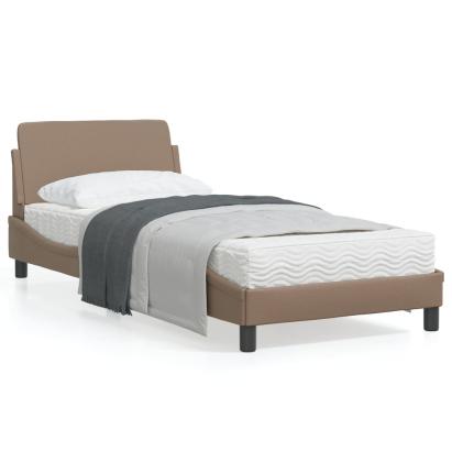 Cadru de pat cu tăblie, cappuccino, 90x200 cm, piele ecologică GartenMobel Dekor