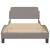 Cadru de pat cu tăblie, gri taupe, 100x200 cm, textil GartenMobel Dekor
