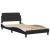 Cadru de pat cu tăblie negru și alb 100x200cm piele artificială GartenMobel Dekor