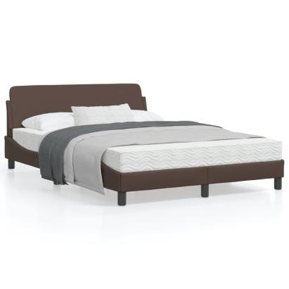 Cadru de pat cu tăblie, maro, 140x200 cm, piele ecologică GartenMobel Dekor