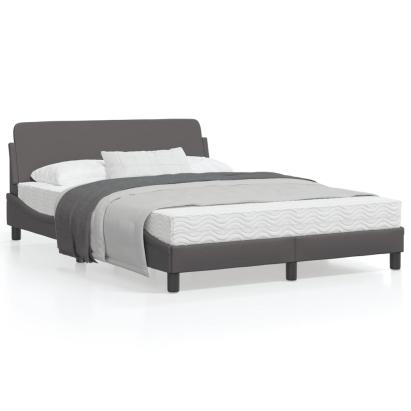 Cadru de pat cu tăblie, gri, 140x200 cm, piele ecologică GartenMobel Dekor