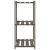 Suport de depozitare 3 niveluri gri 60x38x90 cm lemn masiv pin GartenMobel Dekor