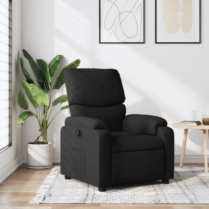 Fotoliu rabatabil, negru, material textil GartenMobel Dekor