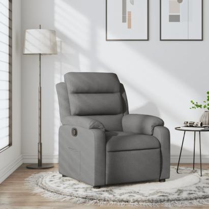 Fotoliu rabatabil, gri închis, material textil GartenMobel Dekor