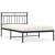 Cadru de pat din metal cu tăblie, negru, 107x203 cm GartenMobel Dekor