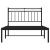 Cadru de pat din metal cu tăblie, negru, 107x203 cm GartenMobel Dekor