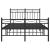Cadru pat metalic cu tăblie de cap/picioare, negru, 120x190 cm GartenMobel Dekor