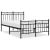 Cadru pat metalic cu tăblie de cap/picioare, negru, 120x190 cm GartenMobel Dekor