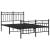 Cadru pat metalic cu tăblie de cap/picioare, negru, 120x190 cm GartenMobel Dekor