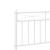 Cadru de pat din metal cu tăblie, alb, 100x200 cm GartenMobel Dekor