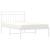 Cadru de pat din metal cu tăblie, alb, 107x203 cm GartenMobel Dekor