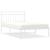 Cadru de pat din metal cu tăblie, alb, 107x203 cm GartenMobel Dekor