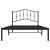 Cadru de pat din metal cu tăblie, negru, 107x203 cm GartenMobel Dekor