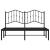 Cadru de pat metalic cu tăblie, negru, 135x190 cm GartenMobel Dekor