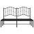 Cadru de pat metalic cu tăblie, negru, 140x200 cm GartenMobel Dekor