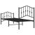 Cadru pat metalic cu tăblii de cap/picioare , negru, 75x190 cm GartenMobel Dekor