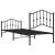 Cadru pat metalic cu tăblii de cap/picioare  negru, 80x200 cm GartenMobel Dekor