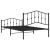 Cadru pat metalic cu tăblii de cap/picioare,  negru, 107x203 cm GartenMobel Dekor