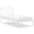 Cadru de pat metalic cu tăblie, alb, 90x190 cm GartenMobel Dekor