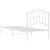 Cadru de pat metalic cu tăblie, alb, 90x190 cm GartenMobel Dekor