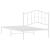 Cadru de pat metalic cu tăblie, alb, 100x190 cm GartenMobel Dekor