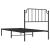 Cadru de pat metalic cu tăblie, negru, 90x190 cm GartenMobel Dekor