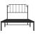 Cadru de pat din metal cu tăblie, negru, 100x200 cm GartenMobel Dekor