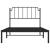 Cadru de pat din metal cu tăblie, negru, 107x203 cm GartenMobel Dekor