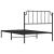Cadru de pat din metal cu tăblie, negru, 107x203 cm GartenMobel Dekor